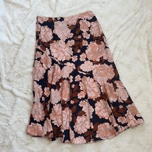 Who What Wear Floral midi skirt